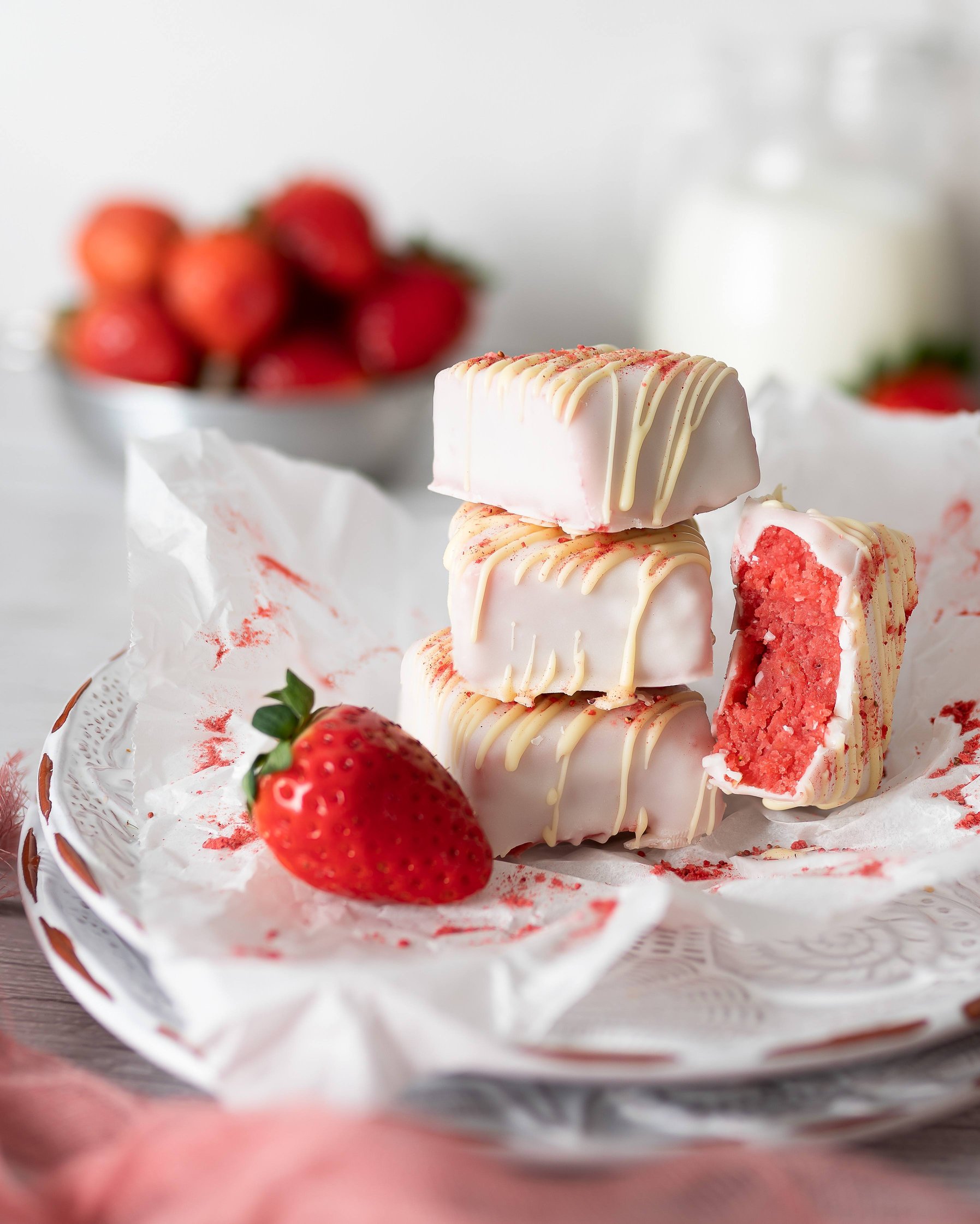 Strawberry Cake Truffles